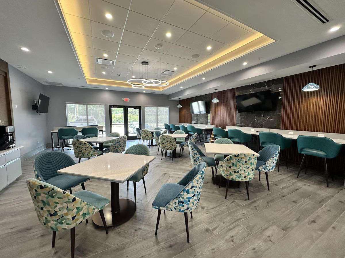 Dining room and banquette seating